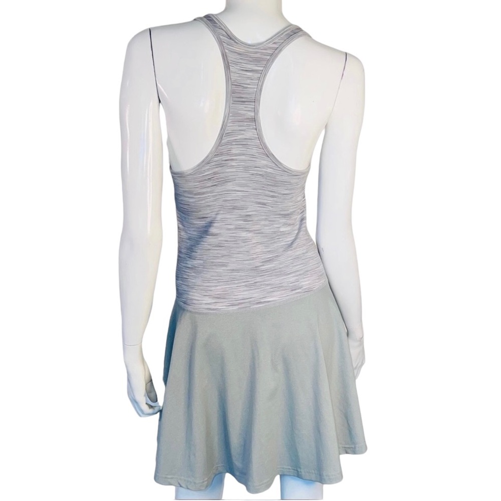 Tonic Sleeveless Razor Back Athletic Green & Grey Tennis Gulf Tennis Dress - Picture 5 of 8